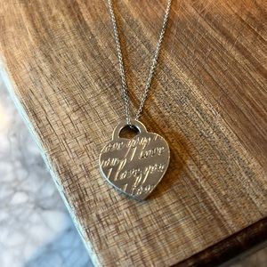 Tiffany & Co I Love You Necklace